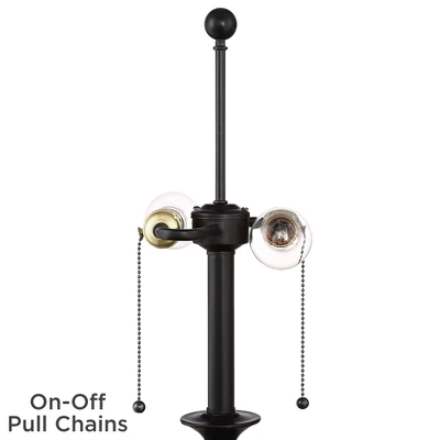 360 Lighting Spenser Retro Art Deco 58" Tall Floor Lamp Oiled Bronze Brown Beige Fabric Pleated Empire Shade For Living Room Bedroom House 5 360 Lighting Spenser Retro Art Deco 58" Tall Floor Lamp Oiled Bronze Brown Beige Fabric Pleated Empire Shade For Living Room Bedroom House - Image 3