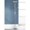 360 Lighting Perseus Modern Torchiere Floor Lamp With Reading Light 71 3/4" Tall Chrome Silver Metal LED Adjustable For Living Room Bedroom House Home -360 Lighting GUEST f2a89bef 8750 48d5 95ce a2713b8c3069