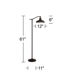 360 Lighting Rustic Downbridge Floor Lamp With USB Charging Port 61" Tall Satin Bronze Metal Dome Shade Living Room Reading House 17 360 Lighting Rustic Downbridge Floor Lamp With USB Charging Port 61" Tall Satin Bronze Metal Dome Shade Living Room Reading House -360 Lighting GUEST f5a31972 b9ff 455c b9c3 53c0266bc766