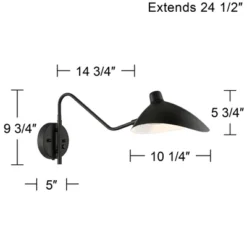 360 Lighting Colborne Modern Swing Arm Wall Lamp Black Metal Plug-in Light Fixture Up Down Shade For Bedroom Bedside Living Room Reading Home House 15 360 Lighting Colborne Modern Swing Arm Wall Lamp Black Metal Plug-in Light Fixture Up Down Shade For Bedroom Bedside Living Room Reading Home House -360 Lighting GUEST f5d6ab32 3238 43a9 89e7 913bd68abf3f
