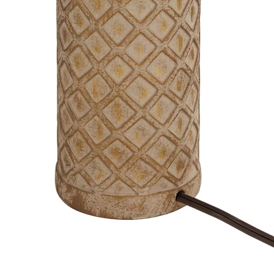 360 Lighting Gisele Cottage Table Lamps 24" High Set Of 2 Gold Wash Lattice Column Tapered Drum Shade For Bedroom Living Room Bedside Nightstand Home 8 360 Lighting Gisele Cottage Table Lamps 24" High Set Of 2 Gold Wash Lattice Column Tapered Drum Shade For Bedroom Living Room Bedside Nightstand Home - Image 6